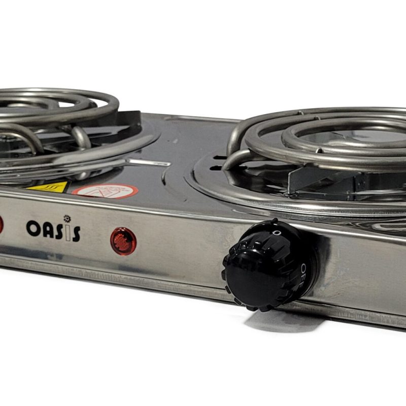 Cocina eléctrica 2H cromada OASIS