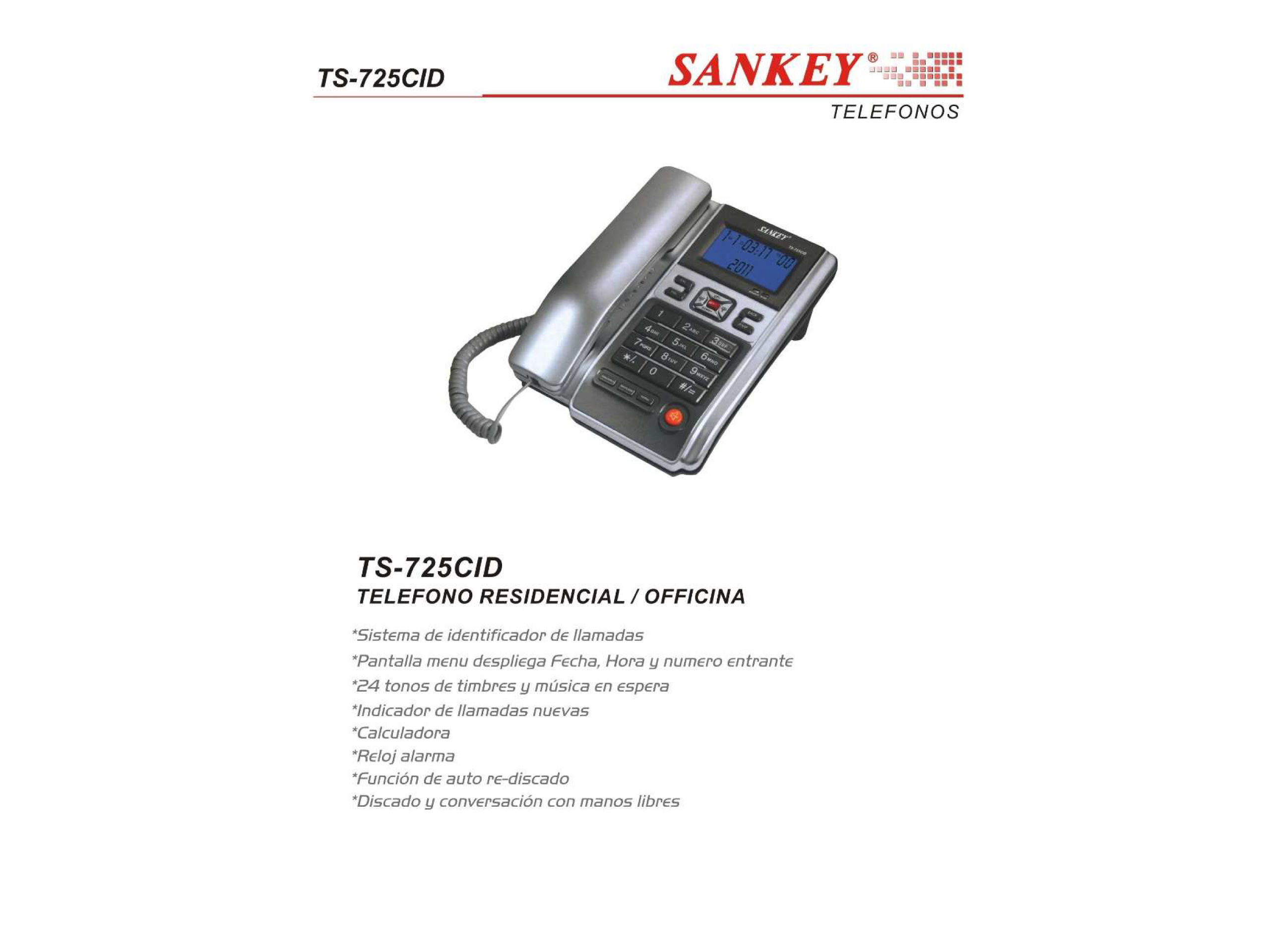 Teléfono con identificador SANKEY / Negro - Imagen 2